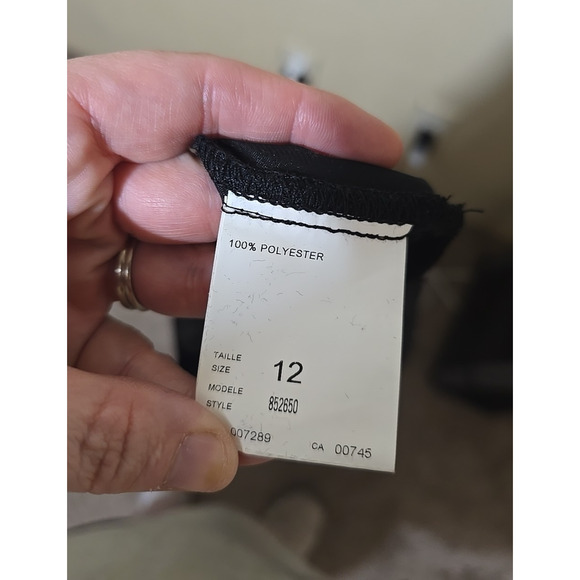 Vtg NWT JS Collections Black Straight Leg Formal Career Dress Pants Womans Sz 12 - Picture 7 of 8